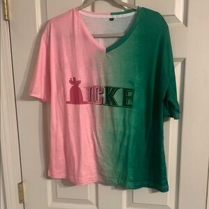 Pink and Green Gradient T-Shirt